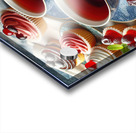 268 Two cups of red tea with cakes and sweets on Acrylic print