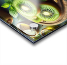 404 green slices of kiwi . background or wallpape Acrylic print