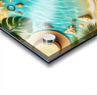 410 Yellow sand and blue sea water with summer ac Acrylic print