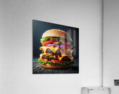 Hamburger french fries and drink on white 15 Acrylic Print