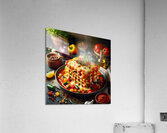 a plate of lasagna on a table with exquisite deco 1714414426.2011 Acrylic Print