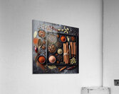 Spices on black background 3 Acrylic Print