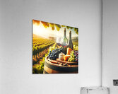 still life with wine and cheese 6 Acrylic Print