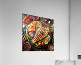 Fish fillet with vegetable garnish healthy diet b 1715272828.1343 Acrylic Print