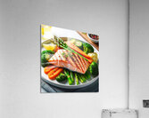 Norwegian salmon salmon with vegetables salmon wi Acrylic Print