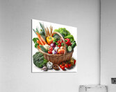 Basket with various fresh vegetables 6 Acrylic Print