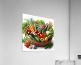 Basket with various fresh vegetables 5 Acrylic Print