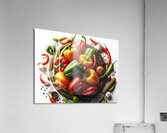 Red green yellow peppers food 29 Acrylic Print
