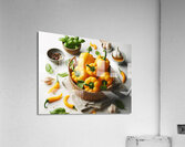 Red green yellow peppers food 15 Acrylic Print
