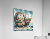 311 Mixed madia painting of a whimsical sea shell Acrylic Print