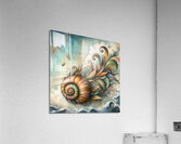 308 Mixed madia painting of a whimsical sea shell Acrylic Print