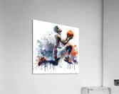 89 Basketball player in watercolor Acrylic Print