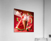Strawberry ice cream chocolate vanilla various ic 1717277198.7794 Acrylic Print
