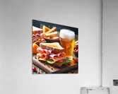 18 Sandwich bread tomato lettuce and yellow chees Acrylic Print