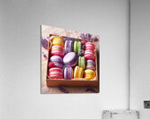 62 Assorted Colored Macaroons in Box Acrylic Print