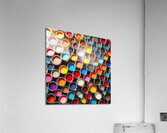 73 Row of Paint Cans Filled With Various Color.jp Acrylic Print