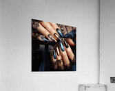 243 Close up of a woman s hand displaying a strik Acrylic Print