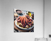314 octopus cooked on white rock roasted octopus Acrylic Print