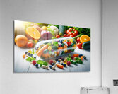 309 clear capsule overflowing with essential mult Acrylic Print