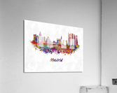 Madrid skyline in watercolor Acrylic Print