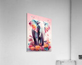 floral elephant Acrylic Print