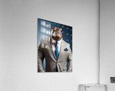 hippopotamus in suit Acrylic Print