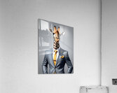 giraffe in suit Acrylic Print