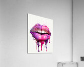 Lips and fluids Acrylic Print