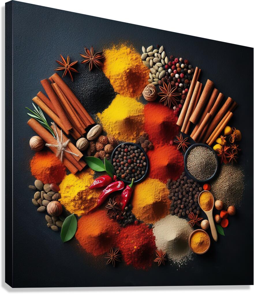 spices table food 13 Canvas Print