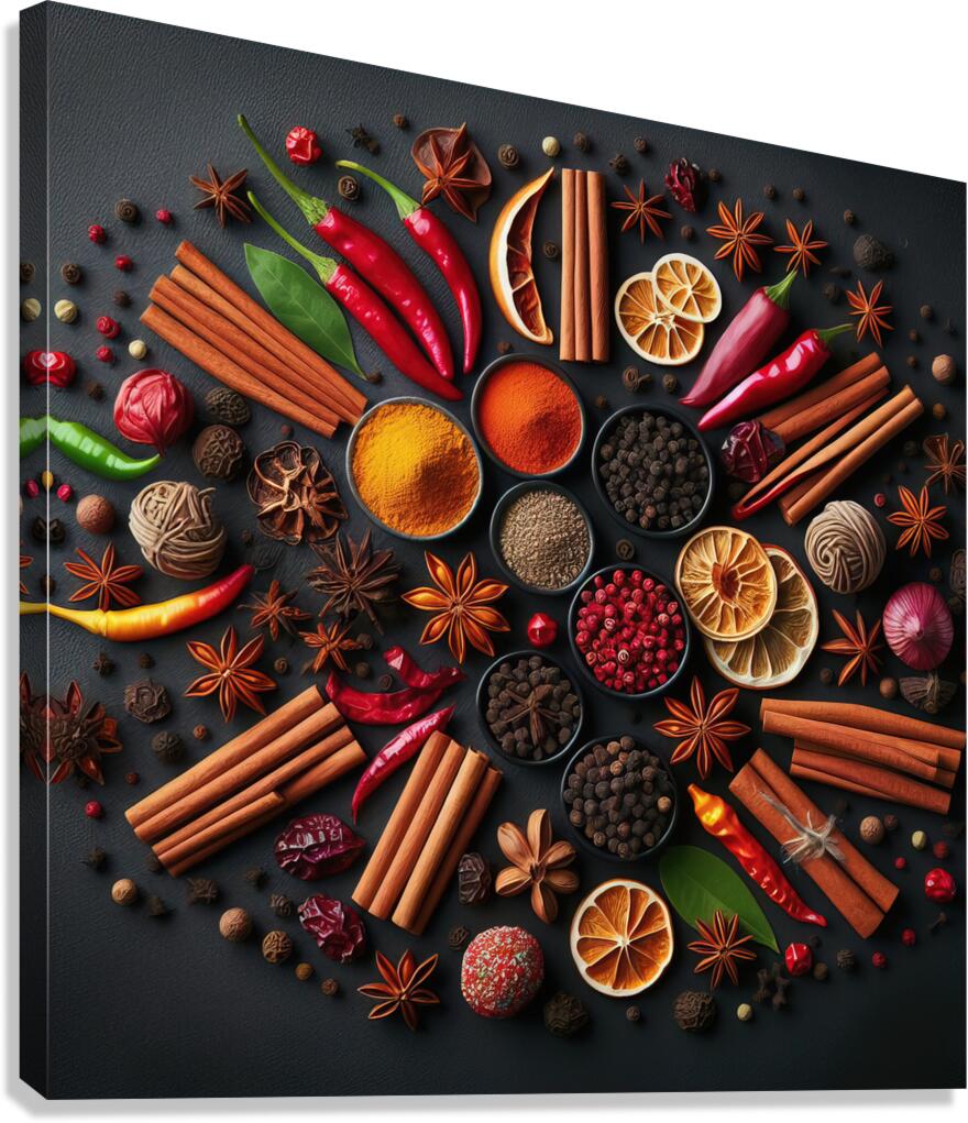 spices table food 15 Canvas Print