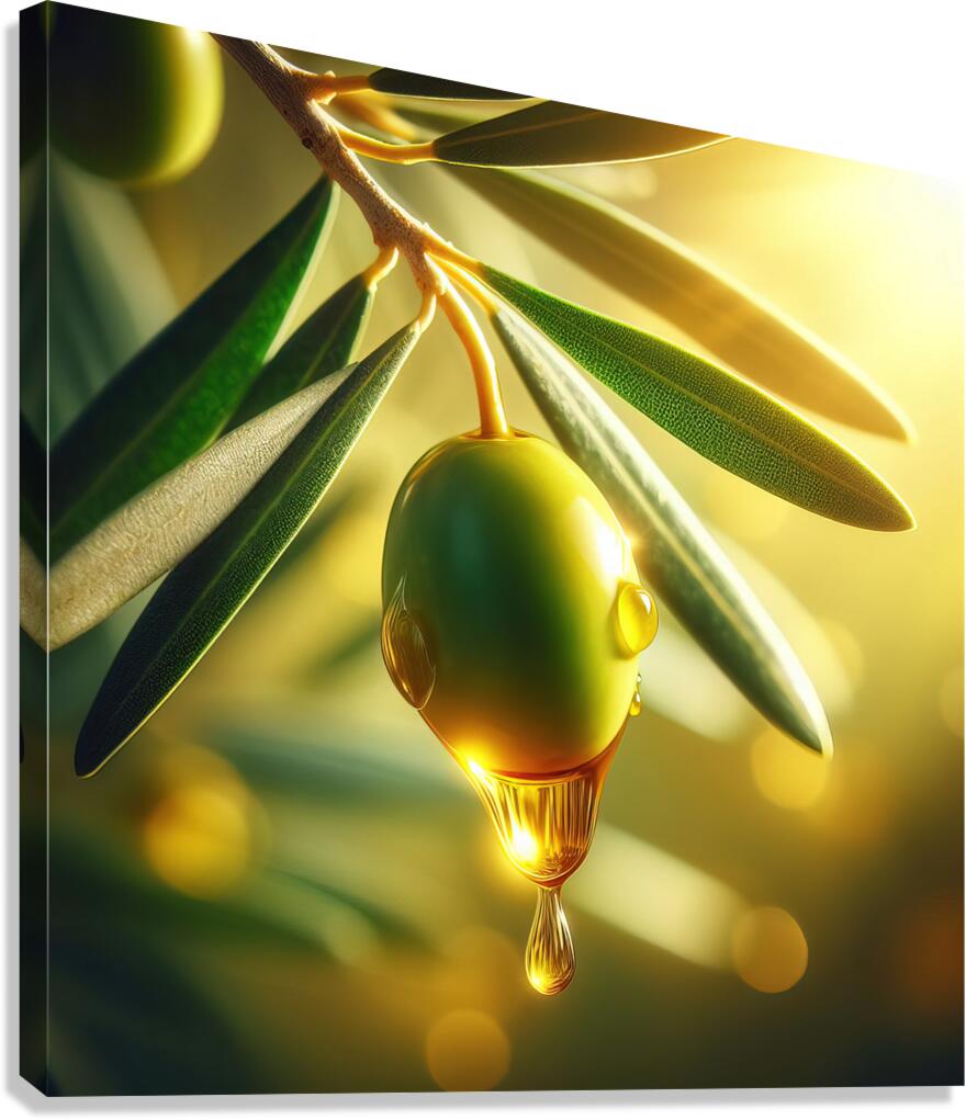 Olive oil on branch food 21 Canvas Print