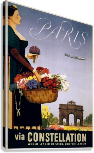 Paris Vintage travel poster Canvas Print