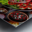 Beef fillet with vegetable garnish 1 Metal print