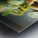 Kiwi ice cream 8 Metal print