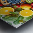 Health food for fitness concept with fruit vegeta Metal print