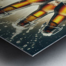 Metal bucket with beer bottles and ice cubes 14.j Metal print