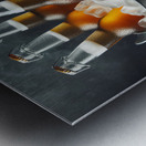 Metal bucket with beer bottles and ice cubes 3.jp Metal print