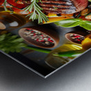 Succulent and juicy portions of grilled steak ser 1715096750.6025 Metal print