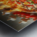 a delicious Italian salami cheese pizza over a wo 1715098736.7155 Metal print