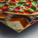 a delicious Italian salami cheese pizza over a wo 1715098777.1913 Metal print