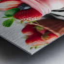 Strawberry milkshake 31 Metal print