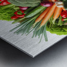 Basket with various fresh vegetables 5 Metal print