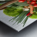 Basket with various fresh vegetables 2 Metal print