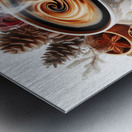 steaming coffee food 25 Metal print