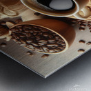 steaming coffee food 30 Metal print