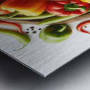 Red green yellow peppers food 29 Metal print