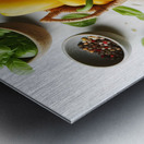 Red green yellow peppers food 15 Metal print