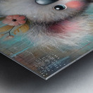 57 Mixed media painting of a whimsical koala Metal print