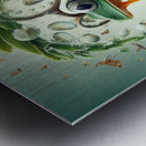 119 Creative natural background with a green frog Metal print