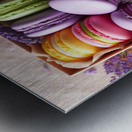 62 Assorted Colored Macaroons in Box Metal print